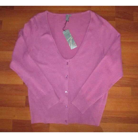 JANA Soft Purple Cardigan - Sz XL - NEW - Picture 5 of 5